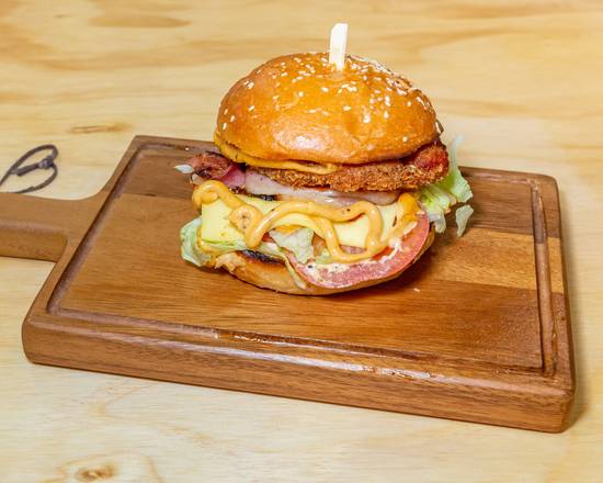 Aussie Burger at Cheeky Chicken