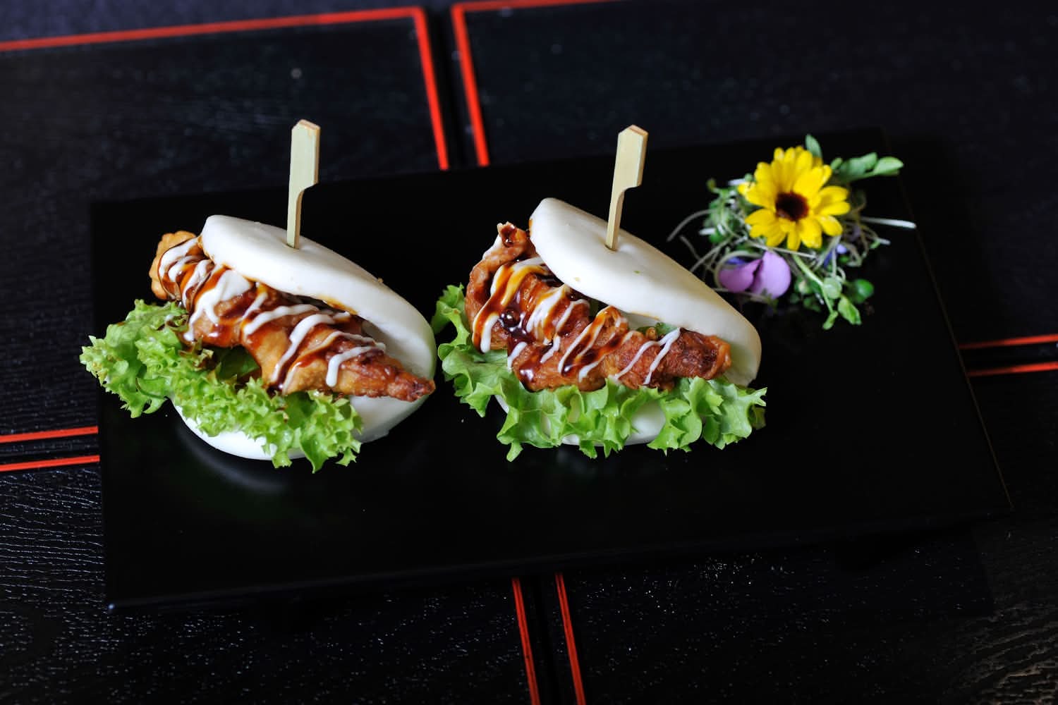 Crispy Chicken Open Bao at Hi Sushi, Geelong