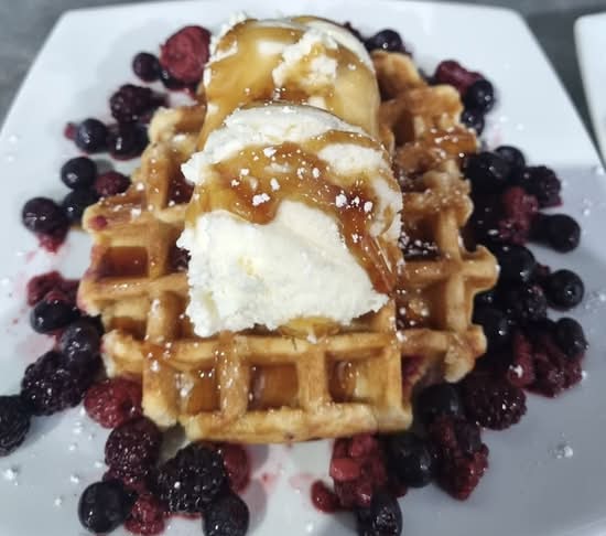 Waffles at Lavish Specialty Coffee, Geelong
