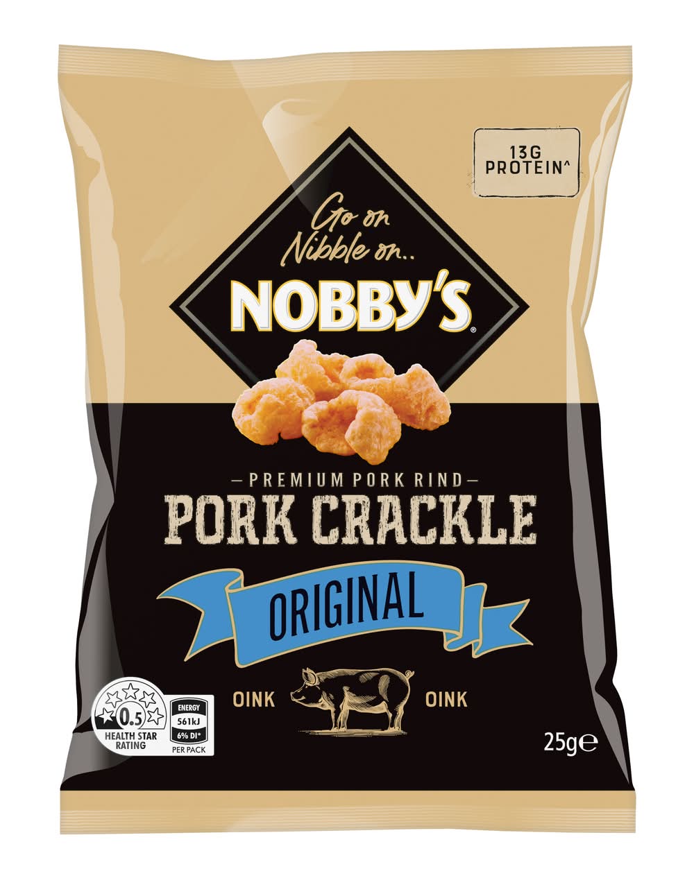 Nobby's Pork Crackles, Original (25g) at Liquorland Warehouse Waurn Ponds, Geelong