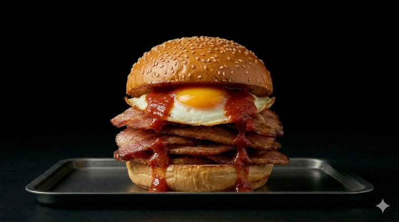 Bacon and Egg Roll at NorthSide Takeaway, Geelong