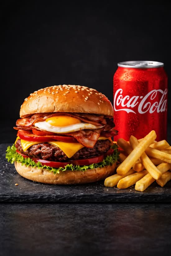 Ham Burger with Lot Meal at NorthSide Takeaway
