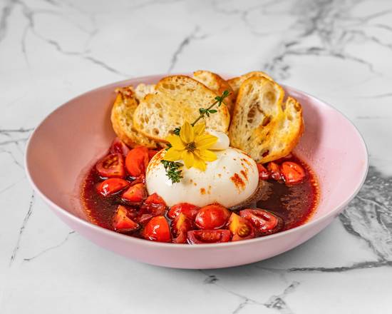 Burrata with Spiced Tomatoes and Red Wine at The Other Bar